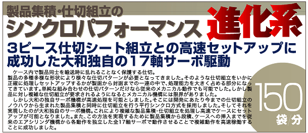 製品集積・仕切組立のシンクロパフォーマンス進化系